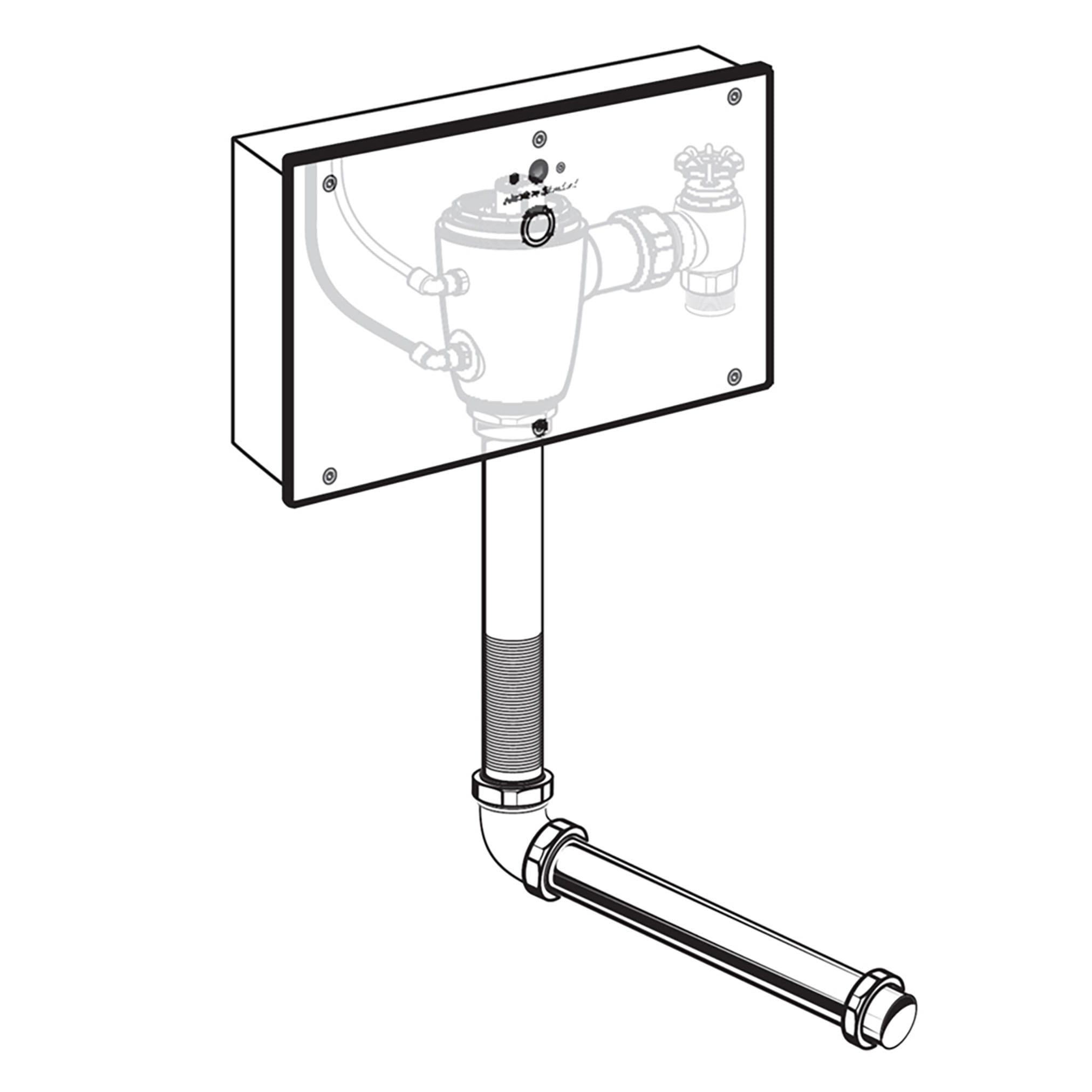 Ultima™ Selectronic Concealed Toilet Flush Valve with Wall Box, Base Model, Piston-Type, 1.28 gpf/4.8 Lpf